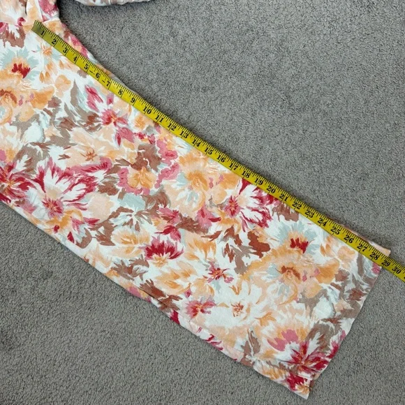 Abercrombie & Fitch Floral Wide Leg Linen Blend Pants XS - Picture 8 of 8
